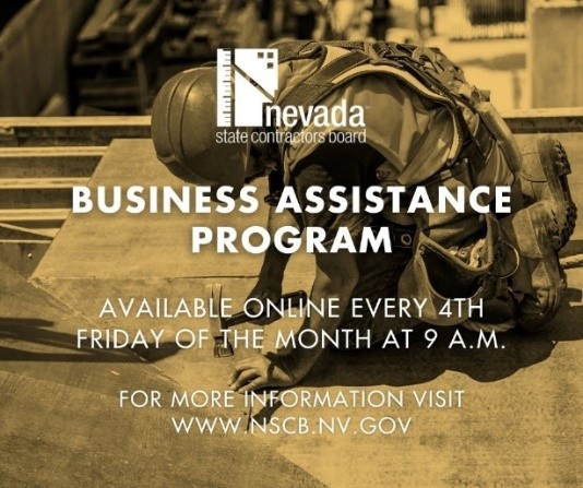 Business assistance program. Available online every 4th Friday of the month at 9:00 A.M.